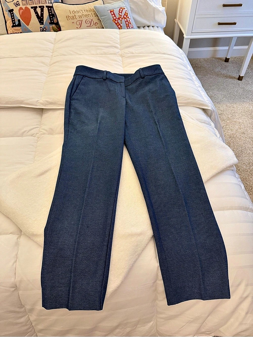LOFT Marisa Petite Capris Straight Leg Blue
